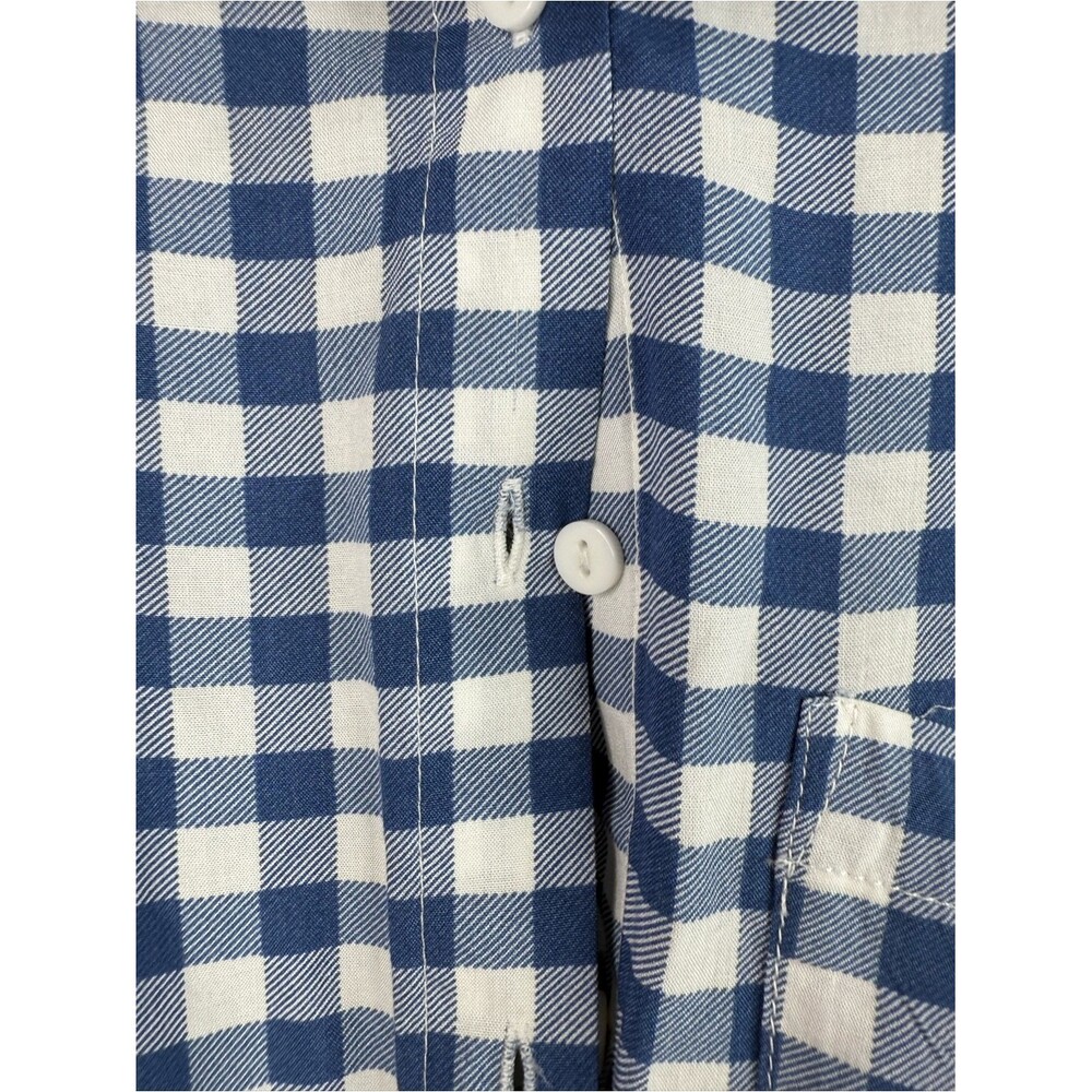Urban Heritage tshirt button up Blue & White Gingham Tie-Hem Button Shirt - Picture 8 of 14
